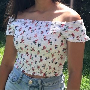 Forever 21 flower crop top